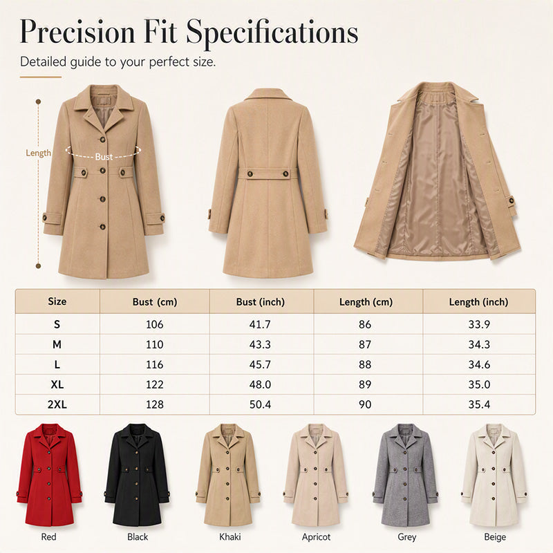 Hot Sale 50% OFF💖Women's Elegant Single Breasted Slim Coat