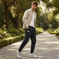 Men's Slim Fit Casual Drawstring Pants