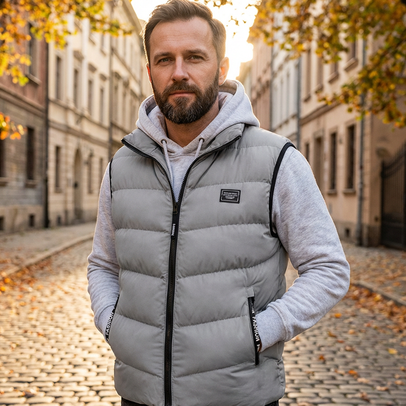 🧥 🔥Men's Padded Stand Collar Vest