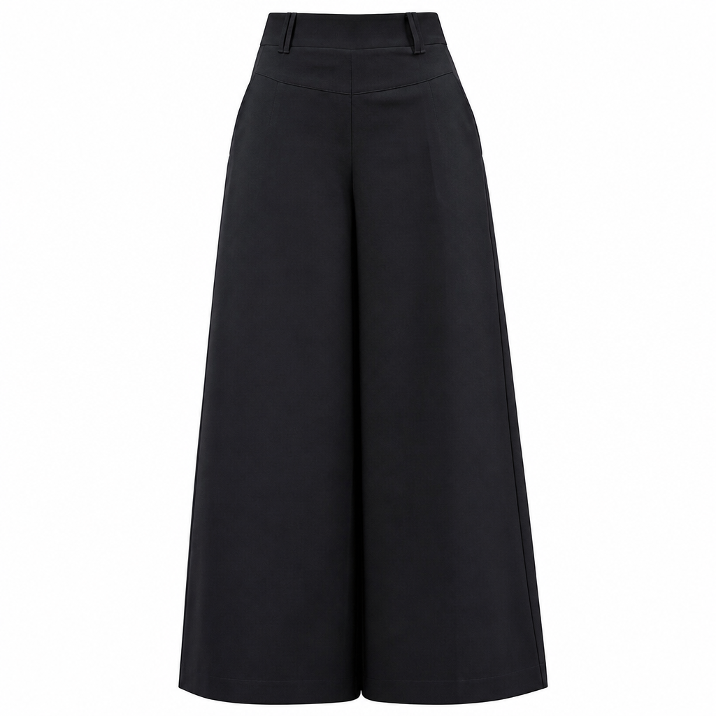 👖 Tailored Waist, Flattering Drape | Women's High-Waist Wide-Leg Pants