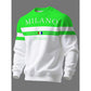 Milano Italia Style, Bold Contrast | Men's Striped Graphic Sweatshirt