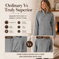 Women's Half-Zip Plush Sweatshirt with Pockets