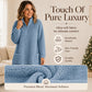 Women's Half-Zip Plush Sweatshirt with Pockets