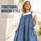 👗✨Women's Oversized Casual Denim Suspender Maxi Dress