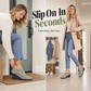 👠 More Height, Steadier Steps | Women's Stretch-Strap Wedge Flats