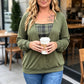 Women's Layered Look Plaid Knit Top