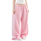👖 Side Stripes, Leg-Lengthening Drape | Women's High-Waist Wide-Leg Sweatpants