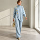 🧶 Effortless Knit Elegance | Women's Turtleneck Sweater & Wide-Leg Pants 2-Piece Set