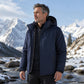 Men's Plush-Lined Waterproof Hooded Jacket
