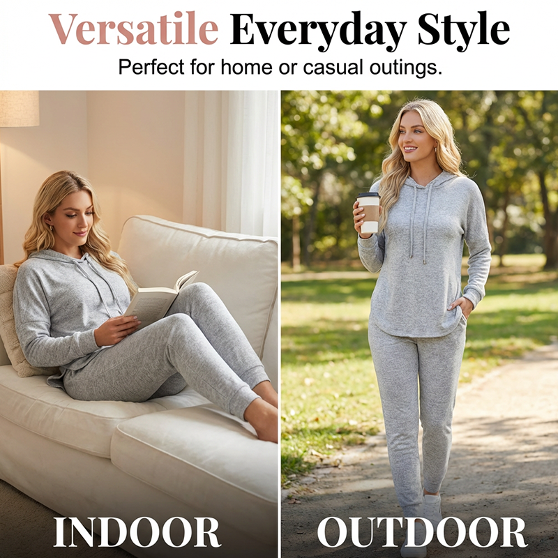 🌸🧥 Women's Hooded 2-Piece Set | Easy Matching & Everyday Comfort ✨