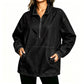 ✨ Relaxed by Design | Women’s Washed Denim Half-Zip Oversized Jacket