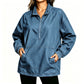 ✨ Relaxed by Design | Women’s Washed Denim Half-Zip Oversized Jacket