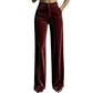 ✨ Effortless Polish | Women’s High-Waist Drapey Wide-Leg Pants with Side Pockets