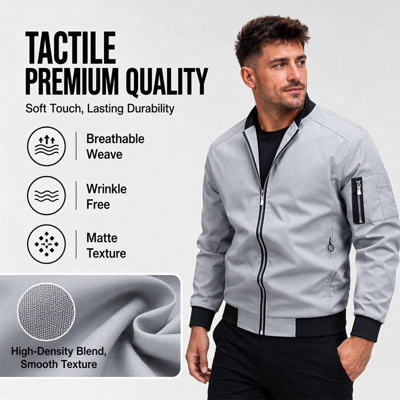 🧥 Clean Bomber Style, Easy Everyday Layering | Men's Outdoor Jacket