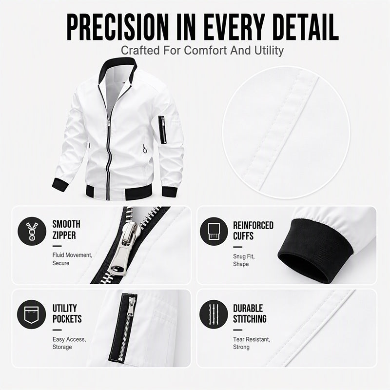 🧥 Clean Bomber Style, Easy Everyday Layering | Men's Outdoor Jacket