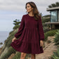 Women's Vintage Corduroy Long Sleeve Dress