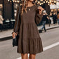 Women's Vintage Corduroy Long Sleeve Dress