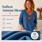 Women's Pumpkin Print V-Neck Long Sleeve Top