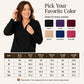 🌸Relaxed & Inclusive, Plus-Size Friendly🧶 Women's V-Neck Ribbed Knit Sweater – Loose Fit & Stretchy Ribbed Knit | Perfect for All Body Types, Comfortable & Non-Restrictive ✨
