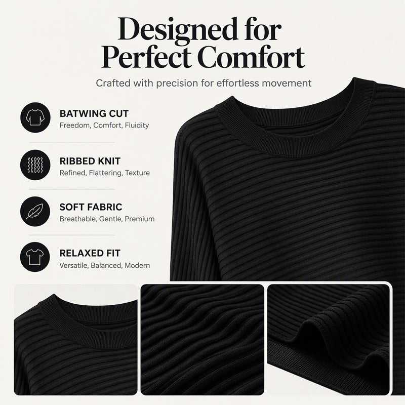 🌸Hot Sale 50% OFF💖Women's Oversized Ribbed Knit Sweater