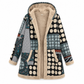 Women's Winter Cotton Linen Printed Hooded Sweatshirt Warm Plush