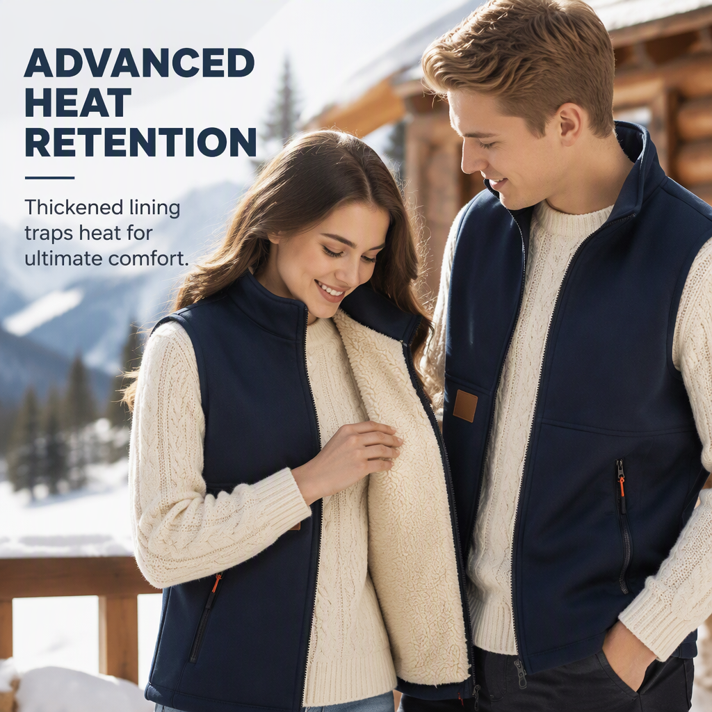 ❄️💕 Unisex Winter Plush-Lined Warm Vest