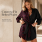 🐆Women's Leopard Print Contrast Patchwork Long Sleeve Shirt Mini Dress with Belt