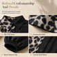 🐆Women's Leopard Print Contrast Patchwork Long Sleeve Shirt Mini Dress with Belt