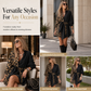 🐆Women's Leopard Print Contrast Patchwork Long Sleeve Shirt Mini Dress with Belt