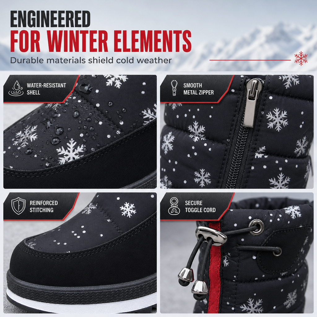 💕BUY 2 Free Shipping✈️ Women's High‑Top Winter Snow Boots, Waterproof Non‑Slip Tall Boots with Thick Plush Lining & Thick Sole for Outdoor Snowy Days👢