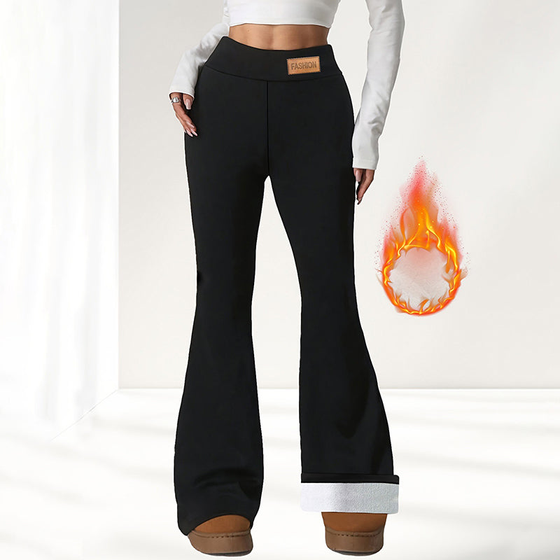 ❄️👖 Women's Plush-Lined Flare Leggings | Cozy Warmth & Flattering Shape ✨