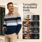 ⏰Limited-time 50% OFF|Men's Classic Color-Block Striped Top