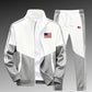 Men's Colorblock Zip-Up Jacket & Drawstring Pants Set