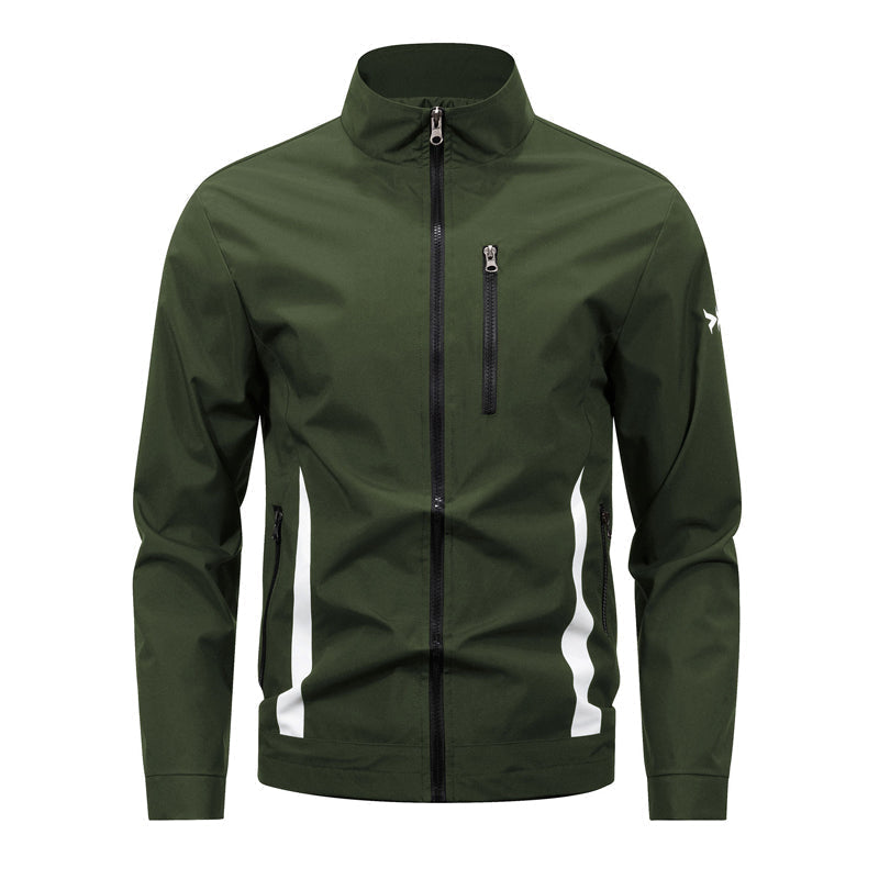 Men’s Casual Stand-Collar Zipper Jacket