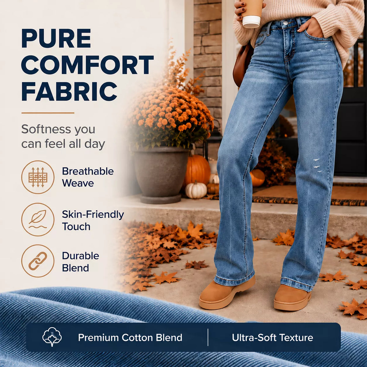 Women's Stretchy High-Waisted Jeans with a Flattering Rise and Easy Everyday Appeal