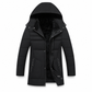 Men's Mid-Length Winter Padded Thickened Business Casual Cotton Coat for Middle-Aged Men