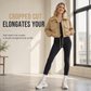 Women's Solid Color Short Zip Up Windbreaker Fall Coat