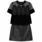 Women's Solid Short Sleeve Top with Ruffle Collar