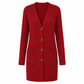 🌸Women's Long Single Breasted Knitted Cardigan Sweater Casual Outerwear Coat for Autumn and Winter