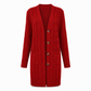 🌸Women's Long Single Breasted Knitted Cardigan Sweater Casual Outerwear Coat for Autumn and Winter