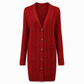 🌸Women's Long Single Breasted Knitted Cardigan Sweater Casual Outerwear Coat for Autumn and Winter