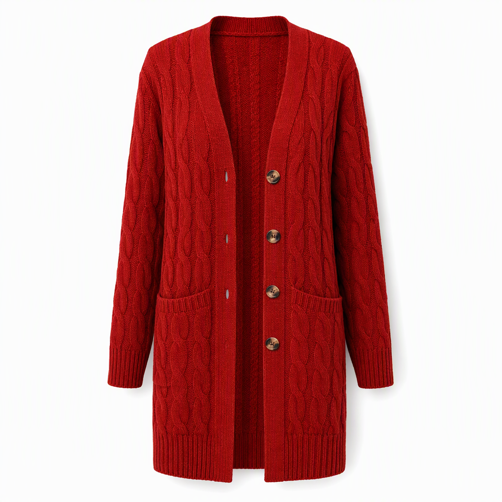 🌸Women's Long Single Breasted Knitted Cardigan Sweater Casual Outerwear Coat for Autumn and Winter