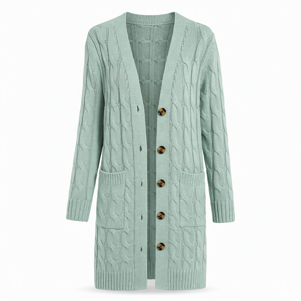 🌸Women's Long Single Breasted Knitted Cardigan Sweater Casual Outerwear Coat for Autumn and Winter