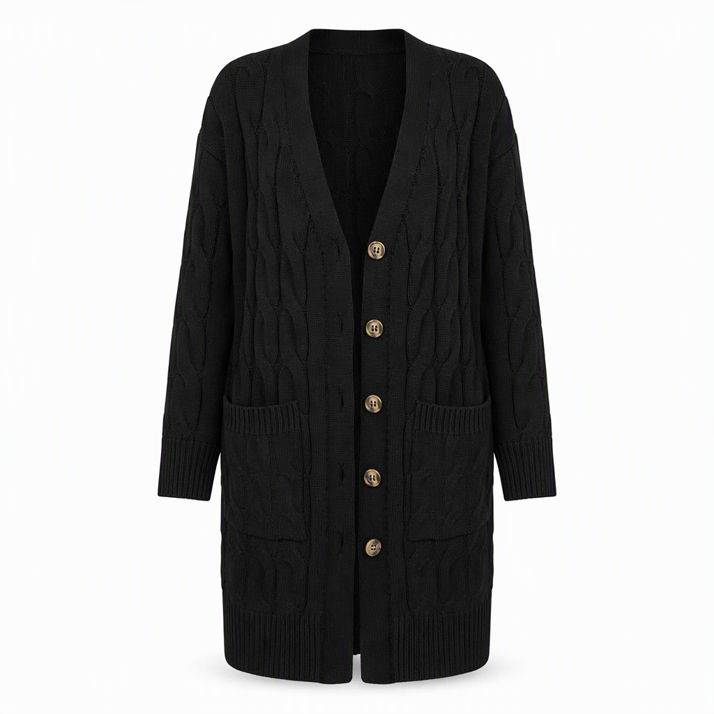 🌸Women's Long Single Breasted Knitted Cardigan Sweater Casual Outerwear Coat for Autumn and Winter
