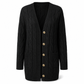 🌸Women's Long Single Breasted Knitted Cardigan Sweater Casual Outerwear Coat for Autumn and Winter