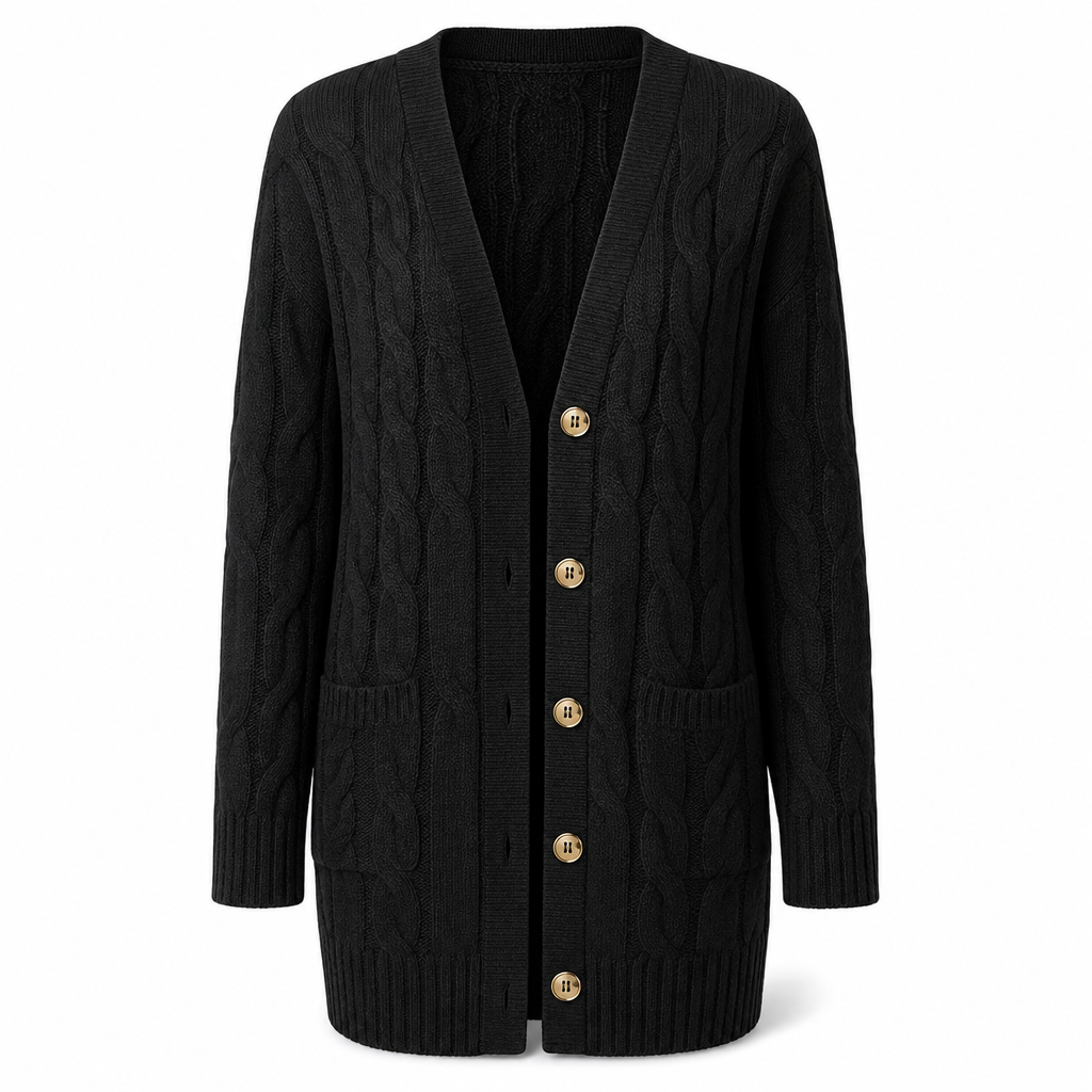 🌸Women's Long Single Breasted Knitted Cardigan Sweater Casual Outerwear Coat for Autumn and Winter