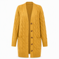 🌸Women's Long Single Breasted Knitted Cardigan Sweater Casual Outerwear Coat for Autumn and Winter