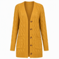 🌸Women's Long Single Breasted Knitted Cardigan Sweater Casual Outerwear Coat for Autumn and Winter