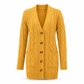 🌸Women's Long Single Breasted Knitted Cardigan Sweater Casual Outerwear Coat for Autumn and Winter