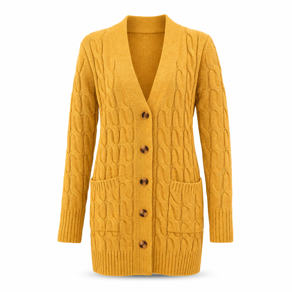 🌸Women's Long Single Breasted Knitted Cardigan Sweater Casual Outerwear Coat for Autumn and Winter